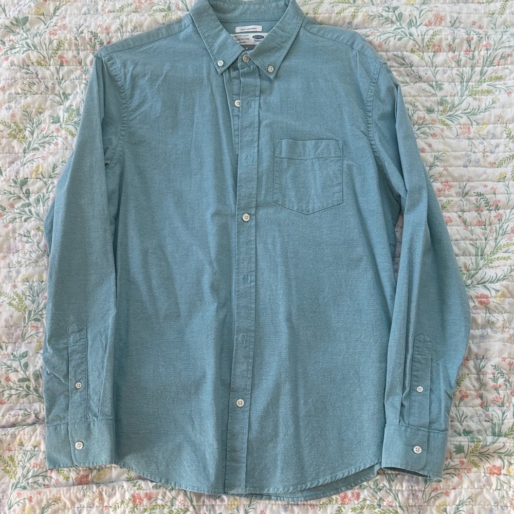Old Navy Teal Casual Button-Down Shirt